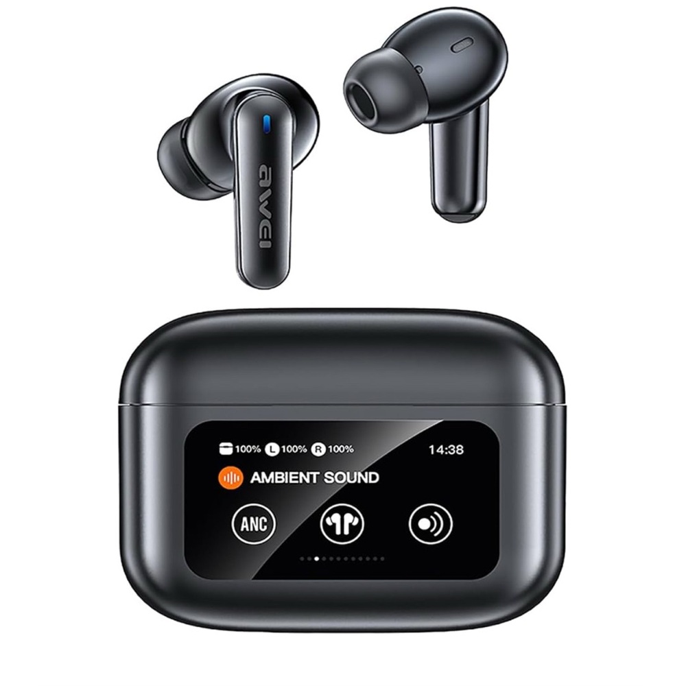 TURE WIRELESS Waterproof EarBuds w/ LED Color Touchscreen Charging Case; NIB